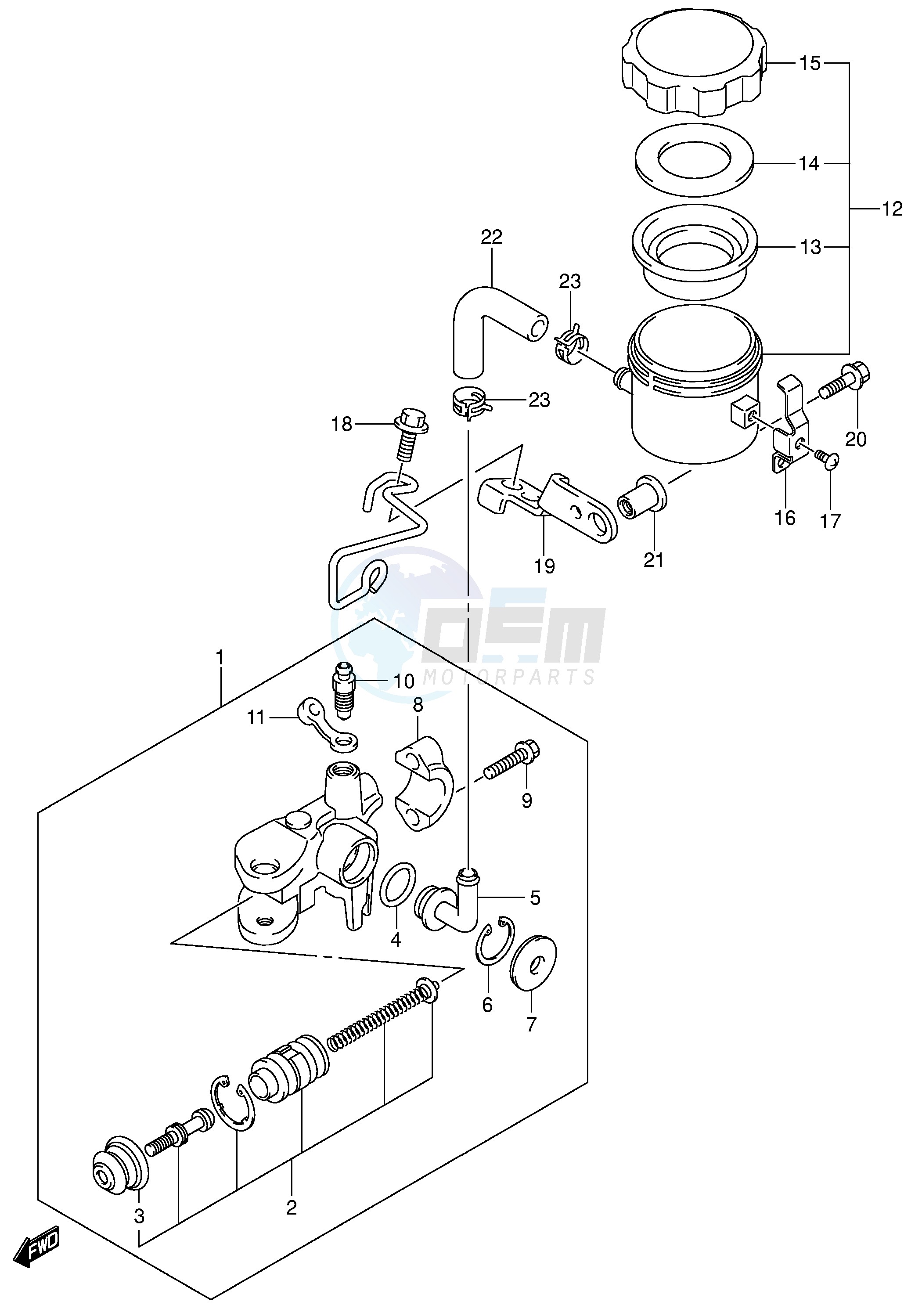 FRONT MASTER CYLINDER image