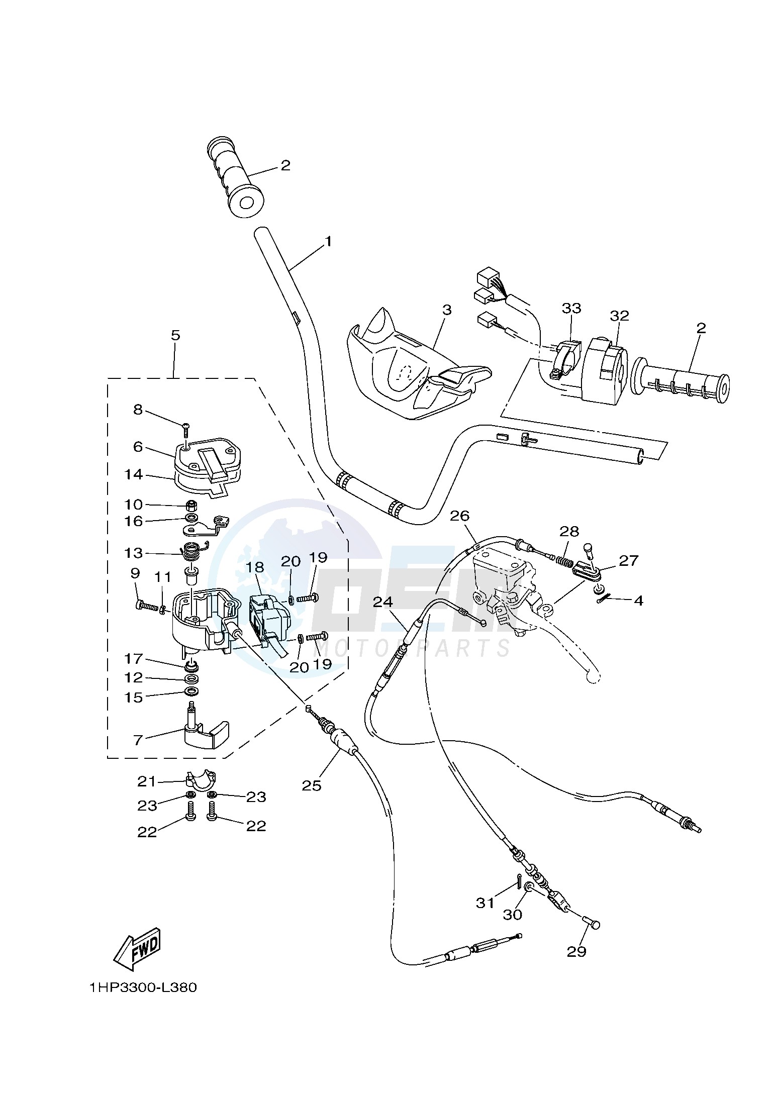 STEERING HANDLE & CABLE image