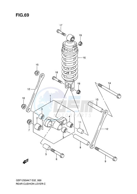 REAR CUSHION LEVER image