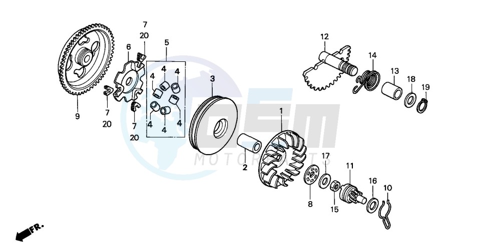 DRIVE FACE/ KICK STARTER SPINDLE image