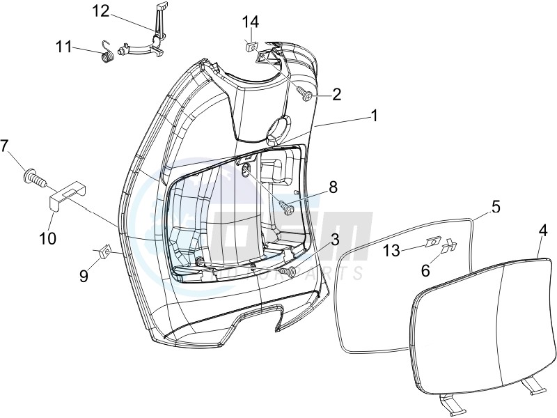 Front glovebox - Knee-guard panel image