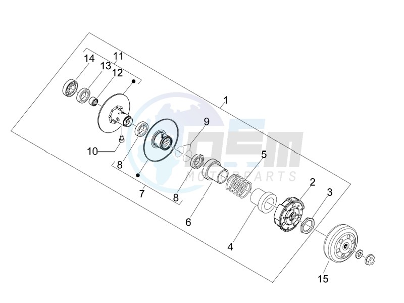 Driven pulley blueprint