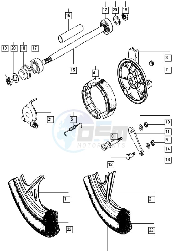 Front wheel-alu blueprint