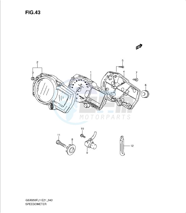 SPEEDOMETER (GSX650FUAL1 E21) image