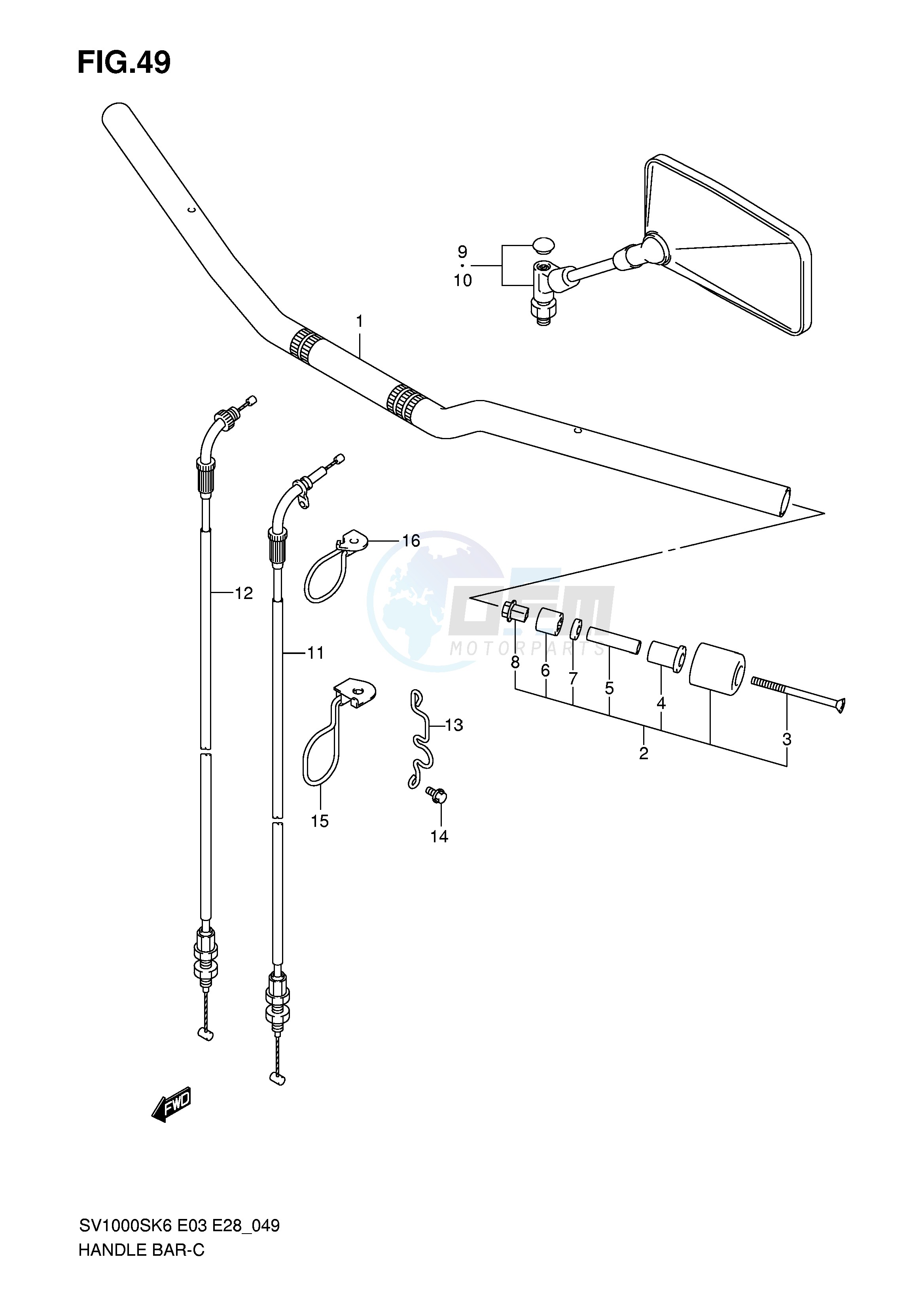 HANDLEBAR (SV1000K6 E33) image