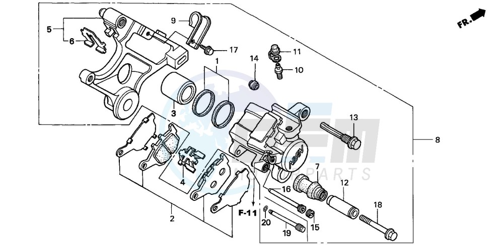 REAR BRAKE CALIPER blueprint