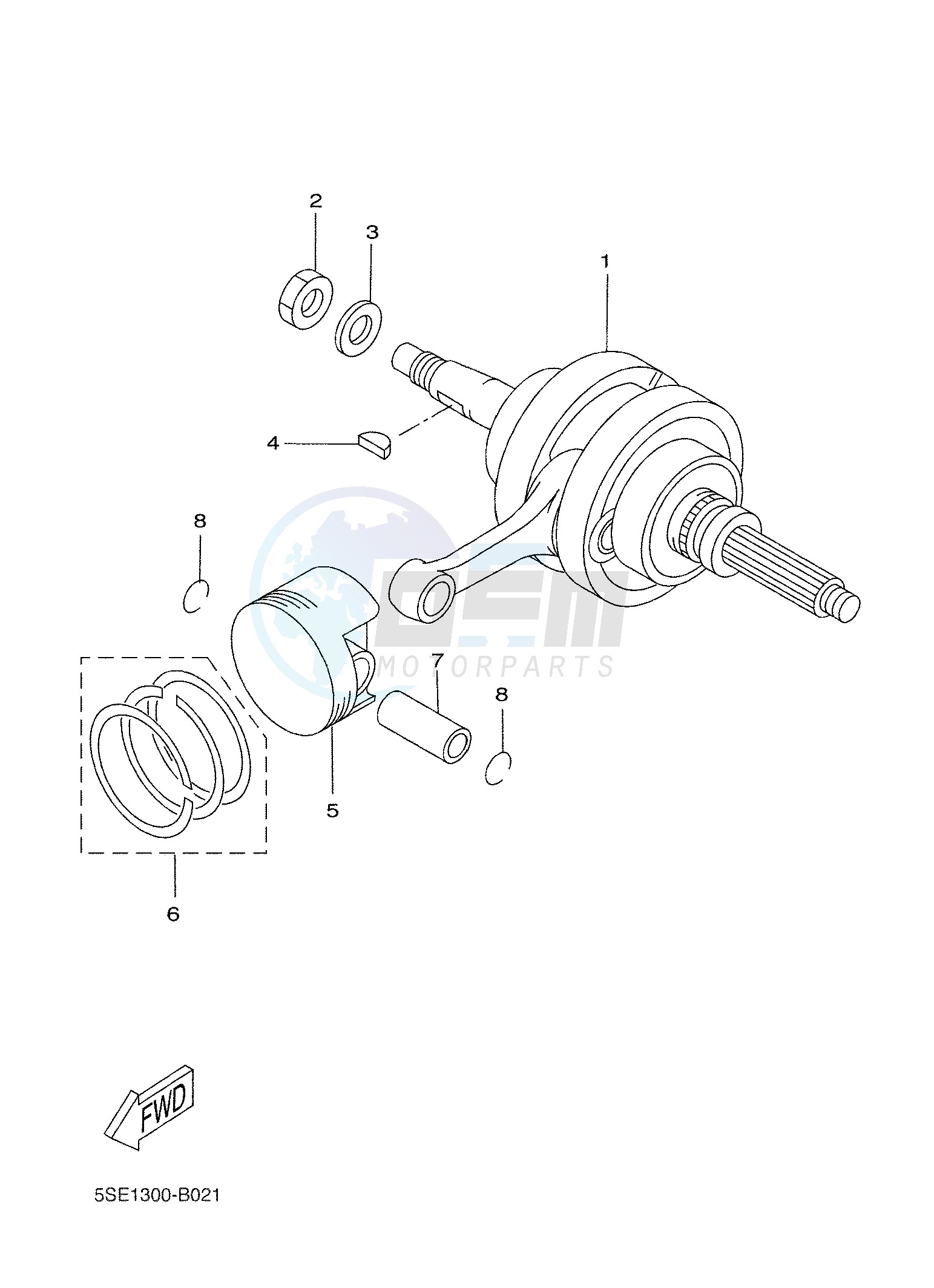 CRANKSHAFT & PISTON image