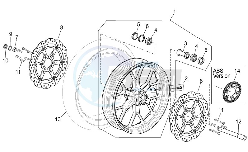 Front wheel blueprint