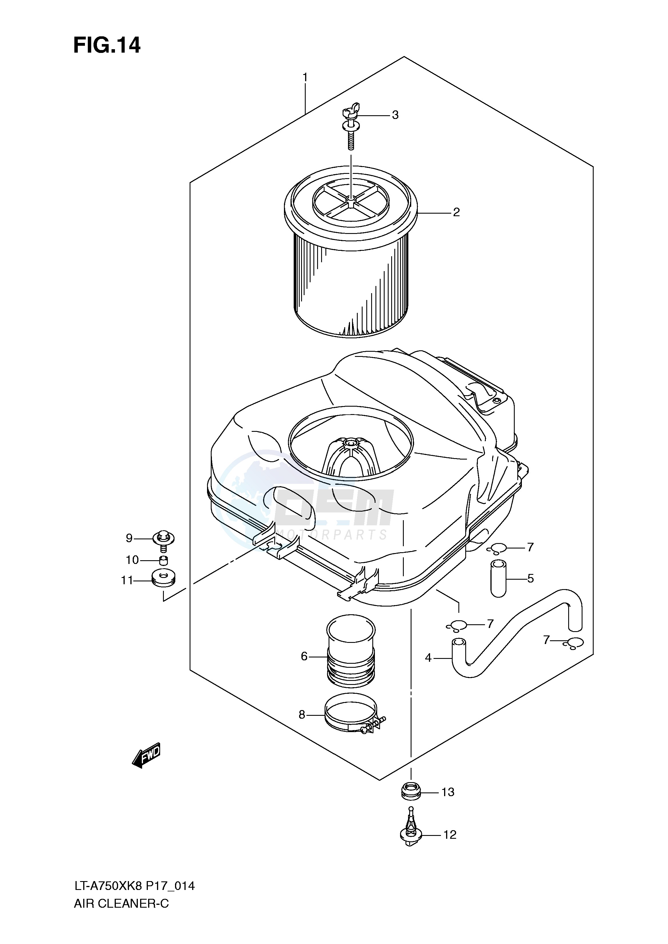 AIR CLEANER (LT-A750XK8 XZK8  XK9 XZK9) image