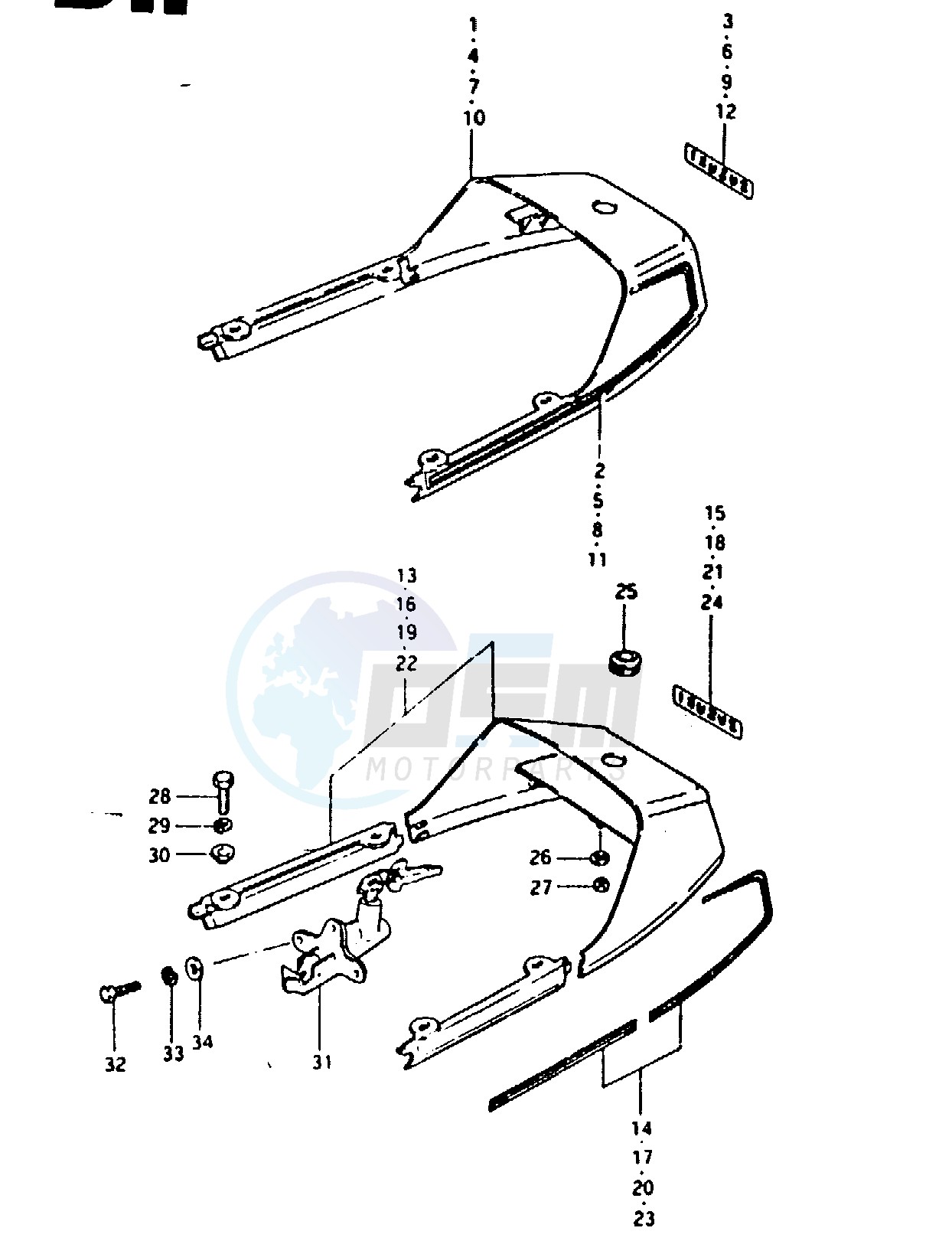 SEAT TAIL COVER (GSX1100T, ET) blueprint