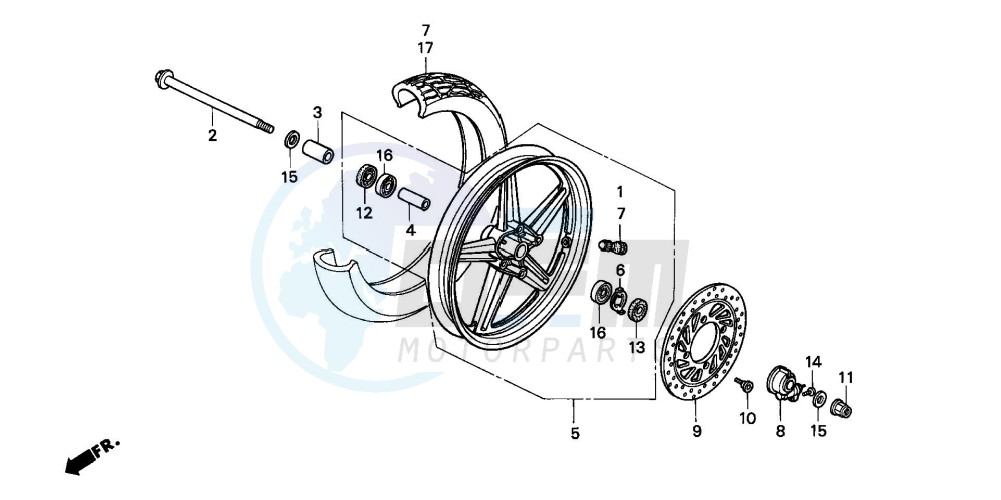 FRONT WHEEL (SI) image