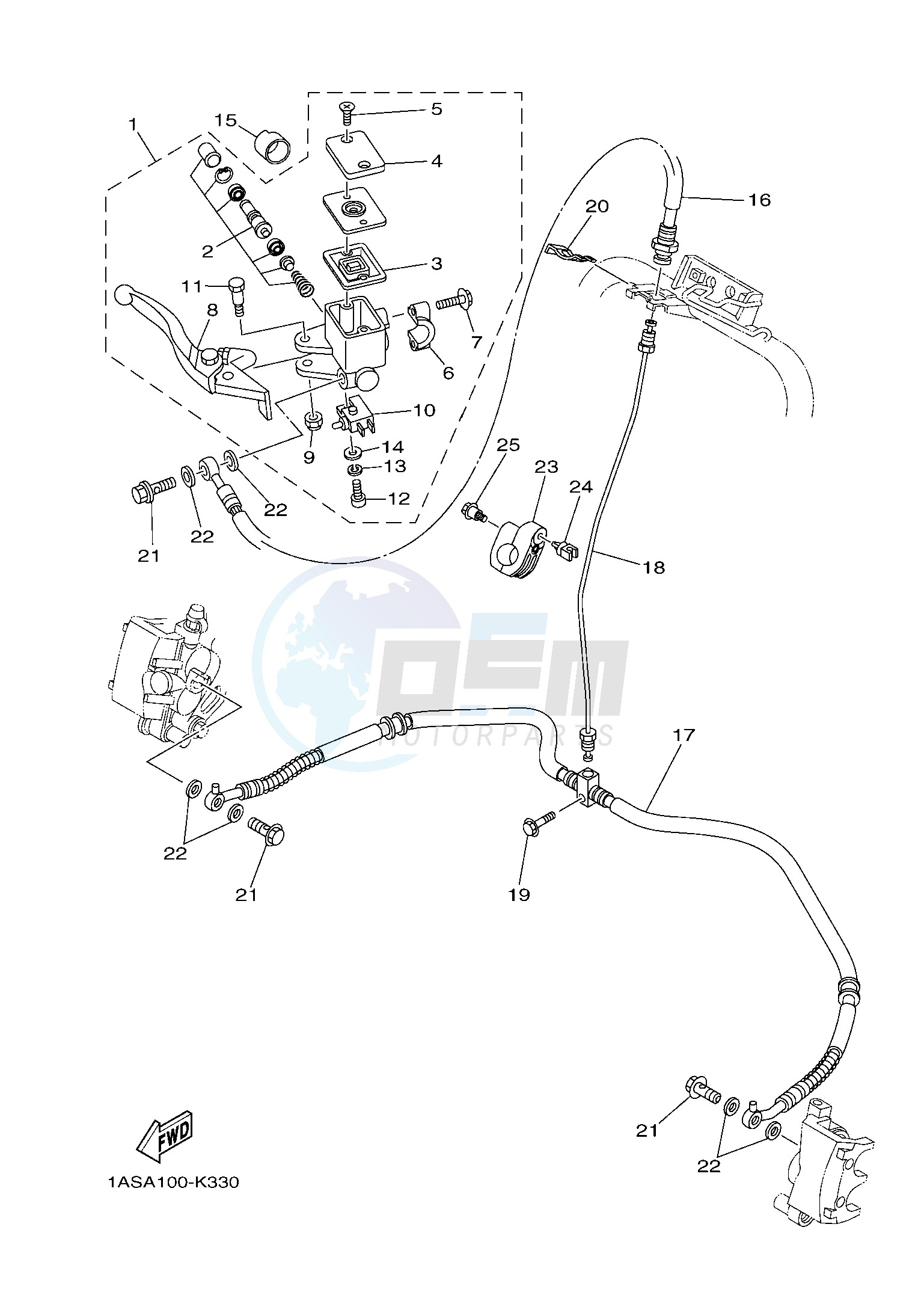 FRONT MASTER CYLINDER blueprint