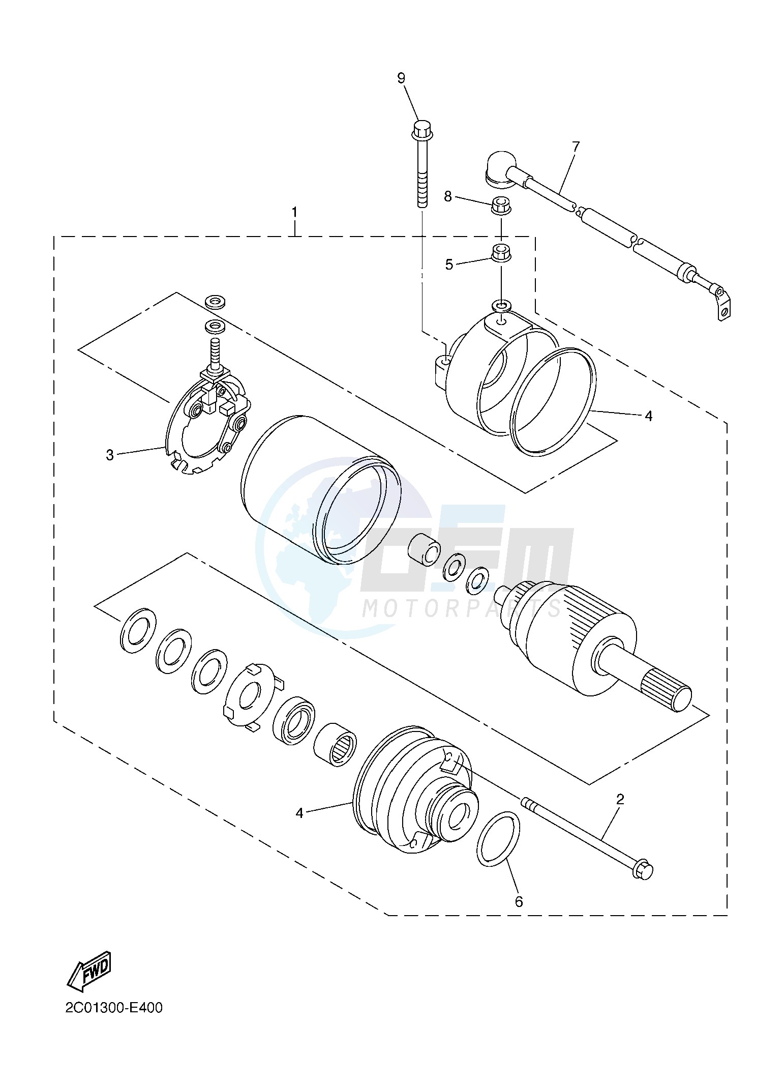 STARTING MOTOR image