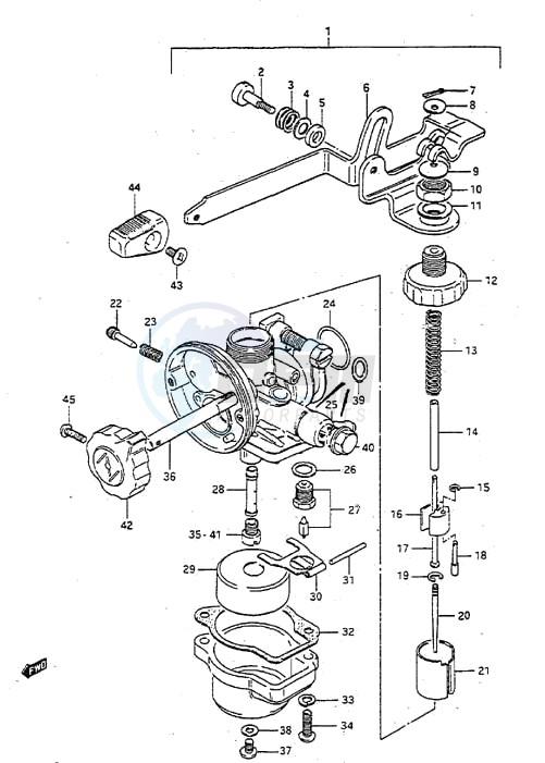 Carburetor (1986 to 1989) blueprint