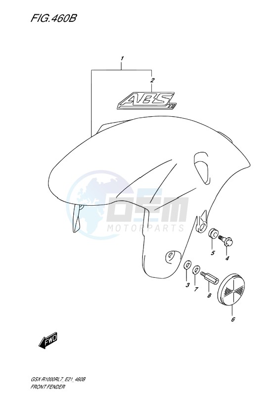 FRONT FENDER (SPECIAL EDITION) blueprint
