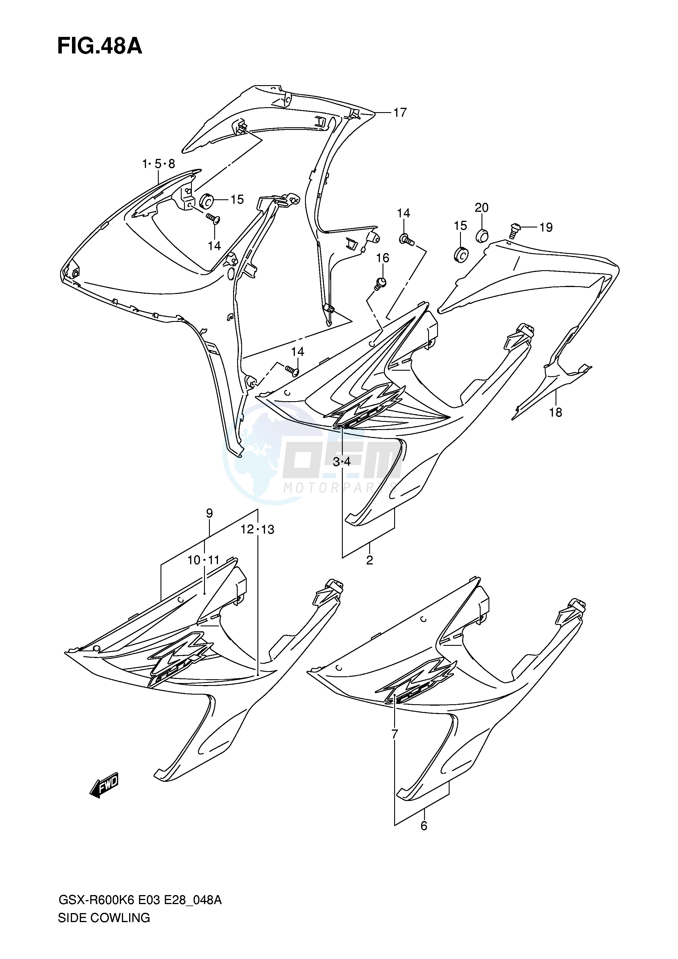 SIDE COWLING (MODEL K7) blueprint