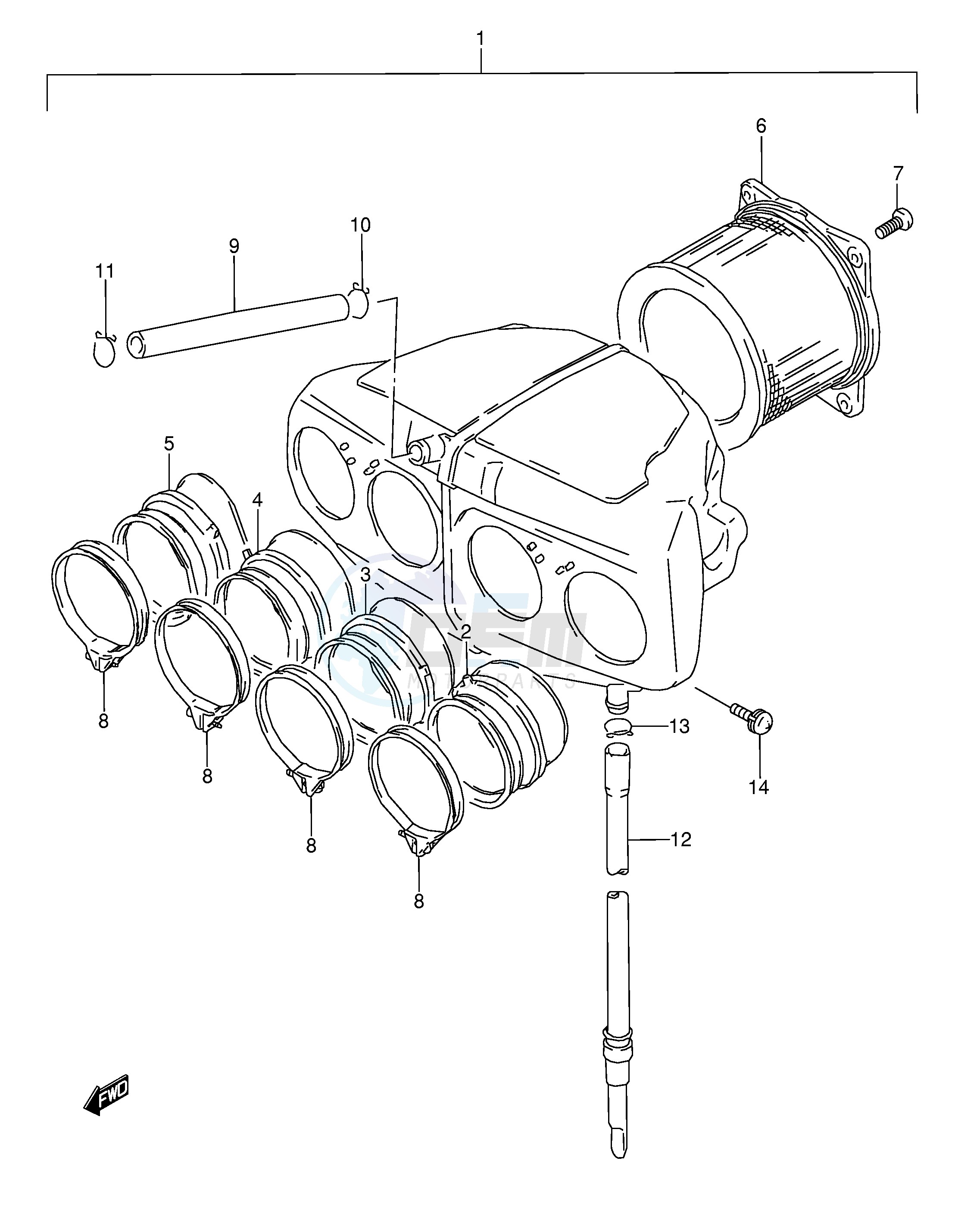 AIR CLEANER (SEE NOTE 1) blueprint