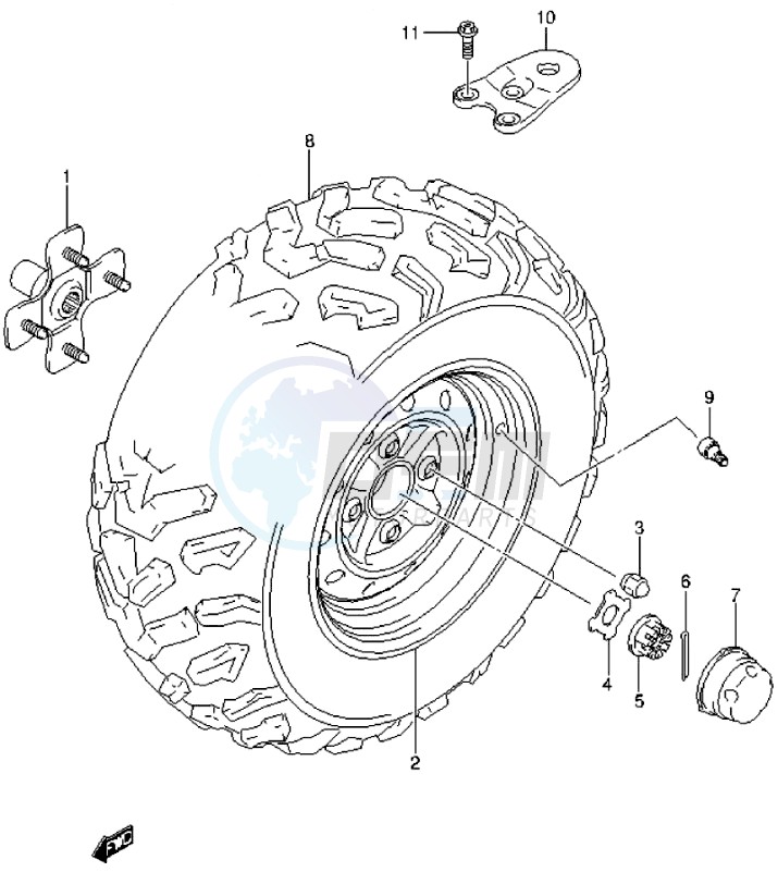 LH REAR WHEEL (LT-A500XZL4 P17) image