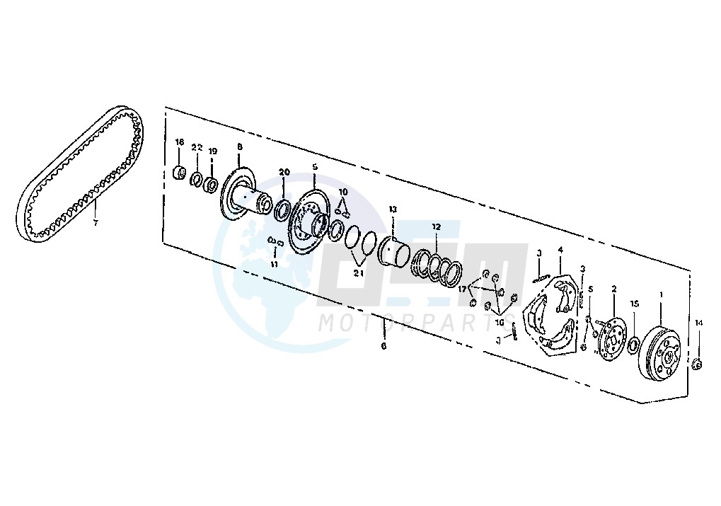 DRIVEN PULLEY blueprint