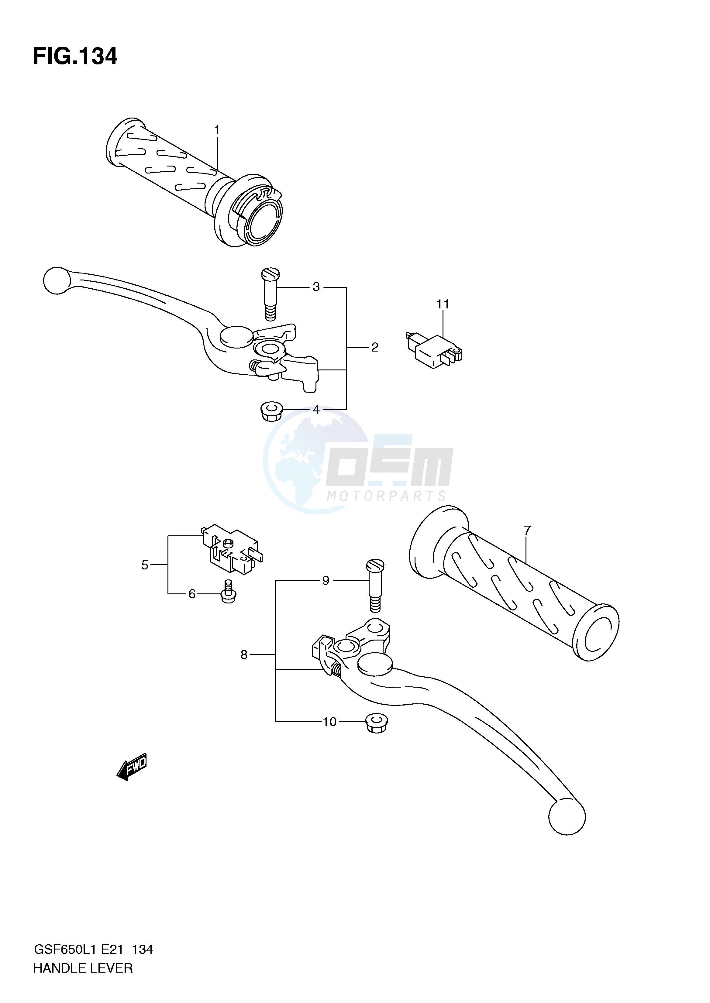 HANDLE LEVER (GSF650SUAL1 E21) image