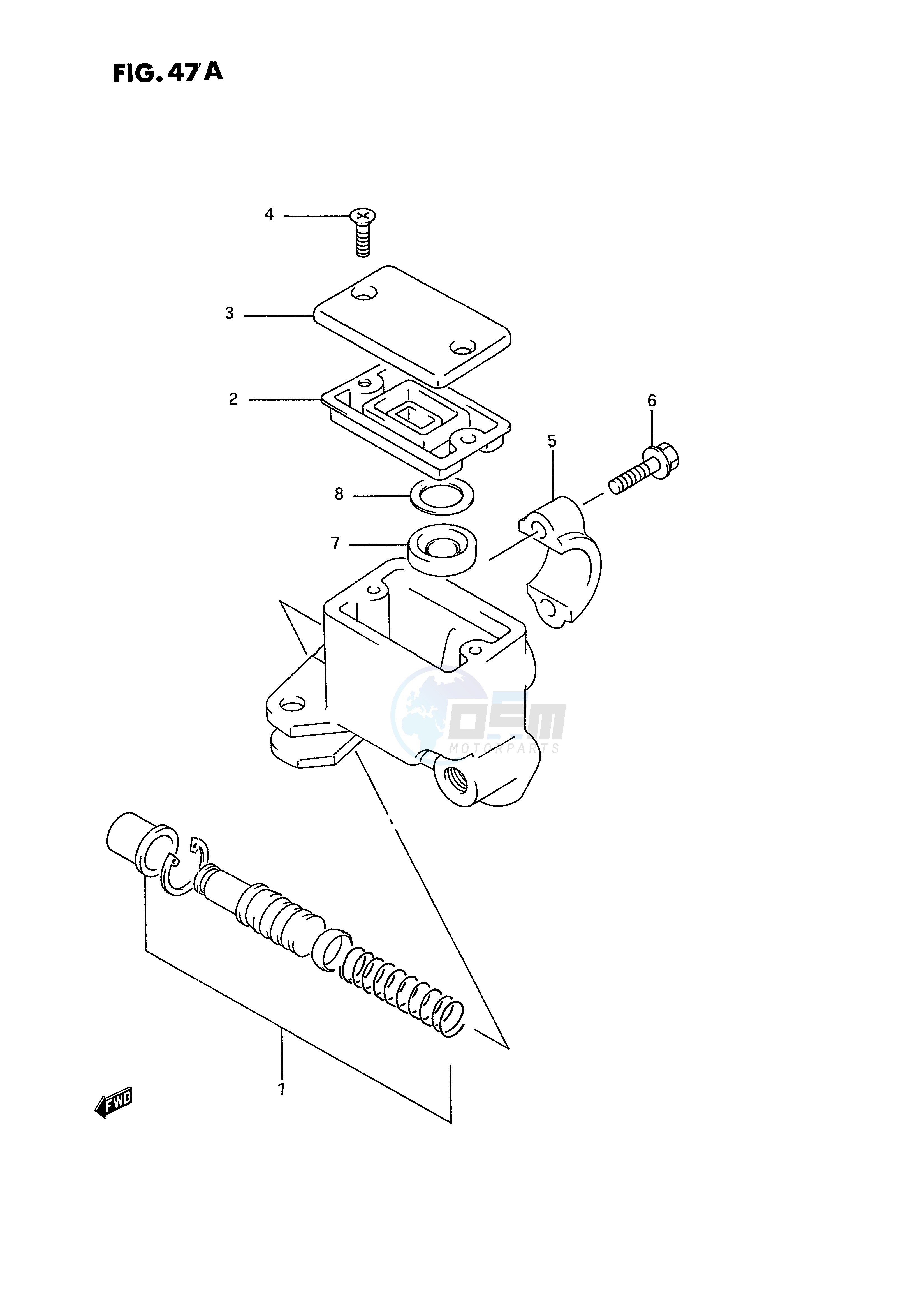 FRONT MASTER CYLINDER (MODEL R S T) image