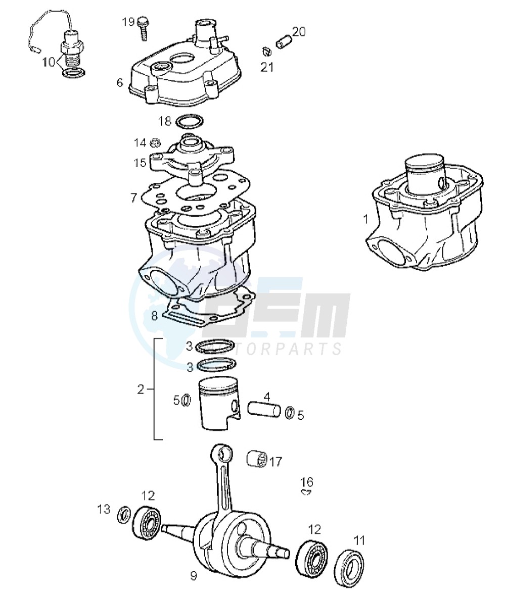 Drive Shaft - Cylinder - Piston image