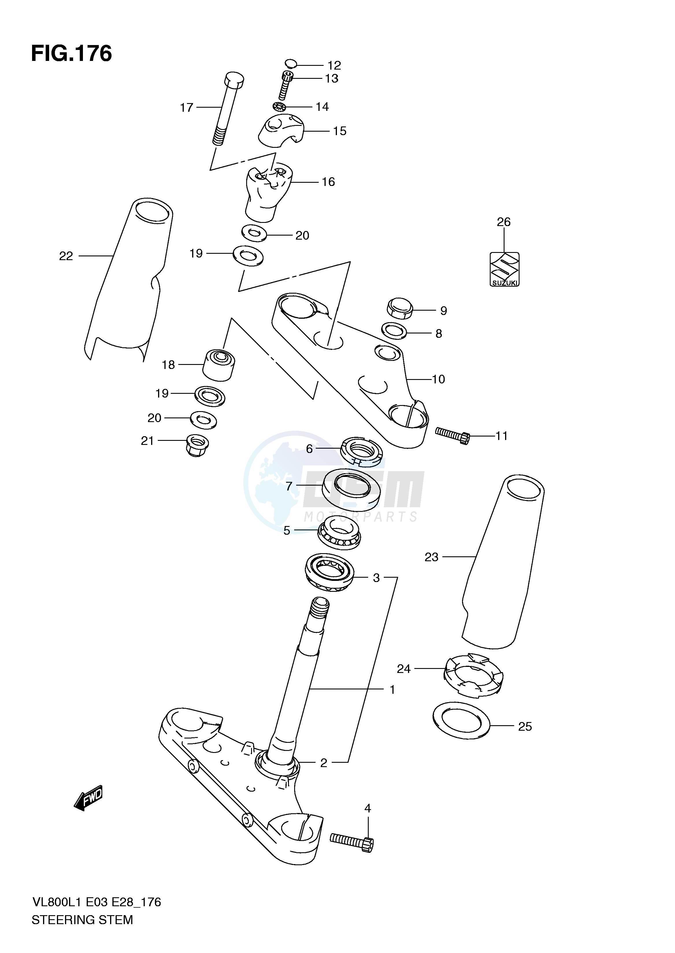 STEERING STEM (VL800L1 E33) image