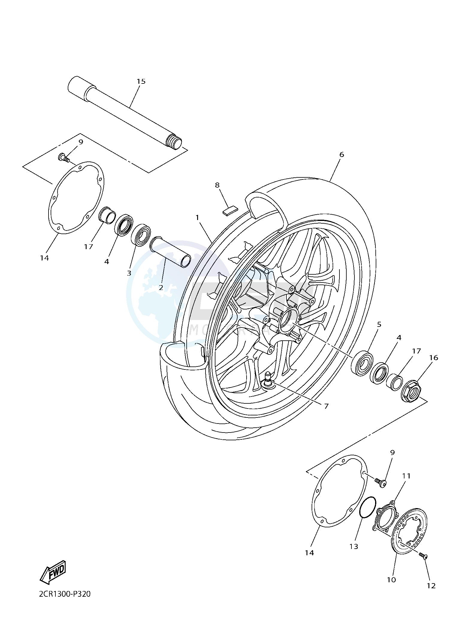 FRONT WHEEL blueprint