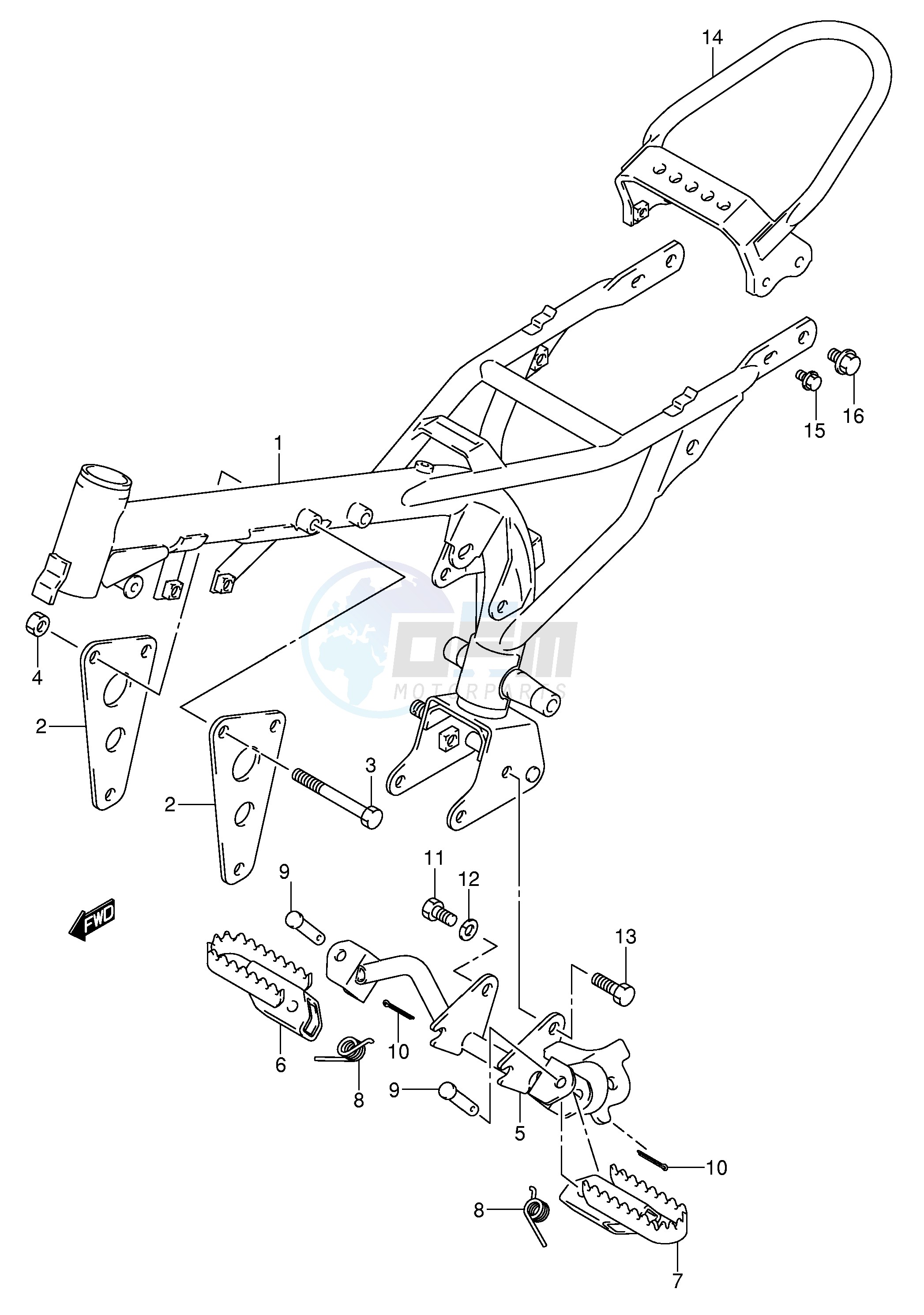 FRAME FOOTREST image