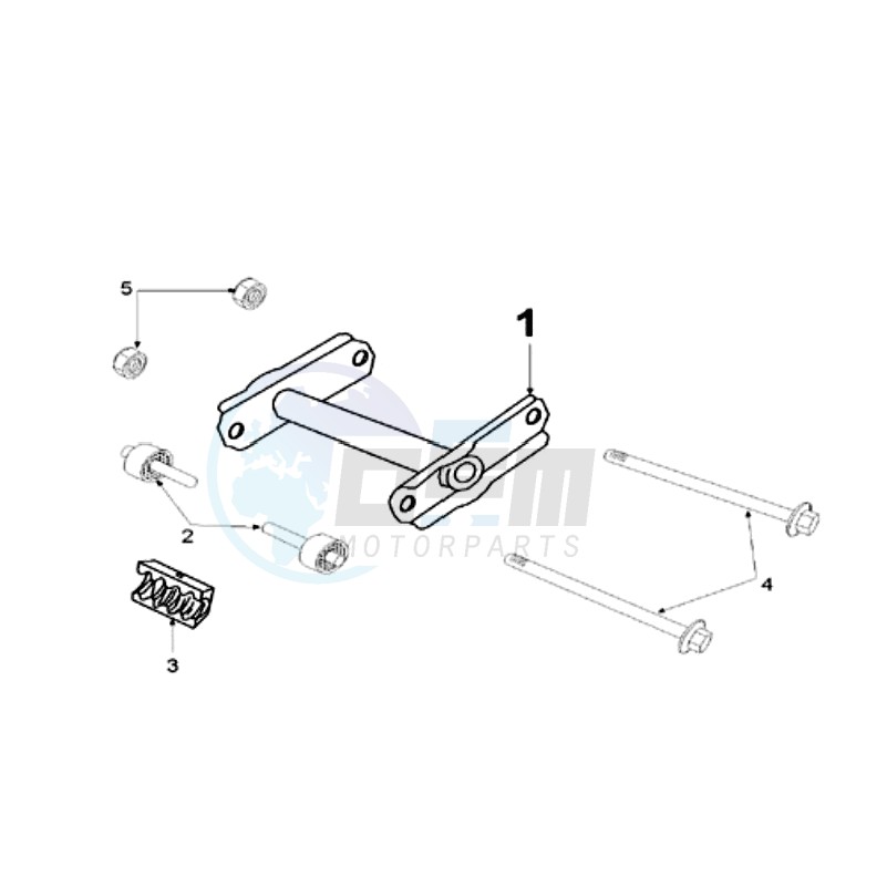 ENGINEMOUNT WITH LONG MOUNT RUBBERS blueprint