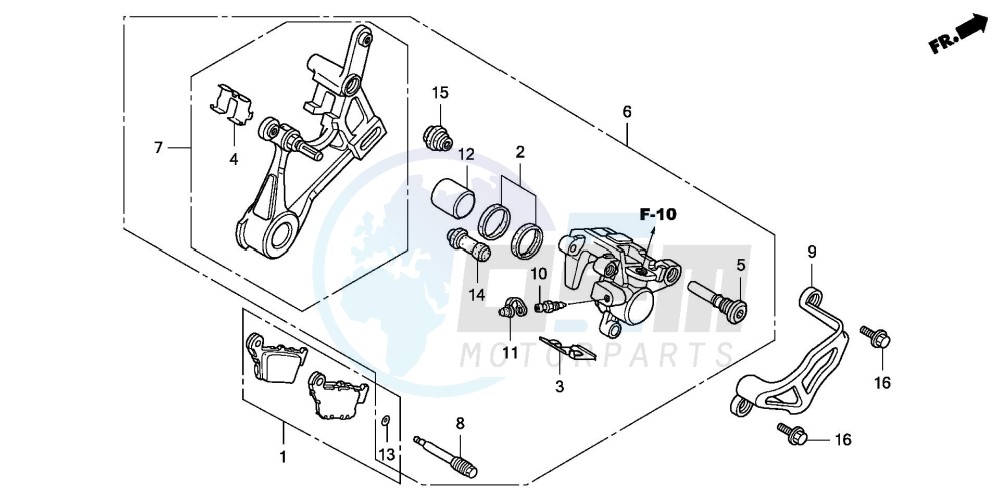 REAR BRAKE CALIPER image