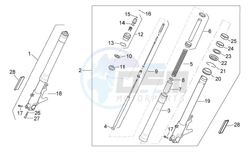 Front fork blueprint