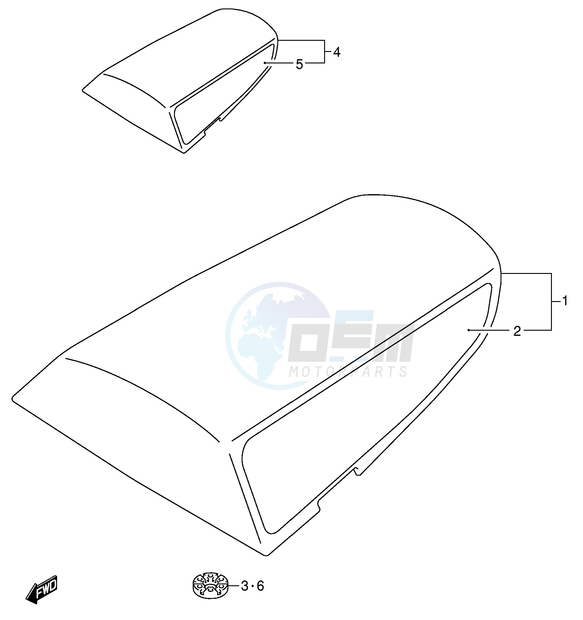 SEAT TAIL BOX (MODEL Y) blueprint
