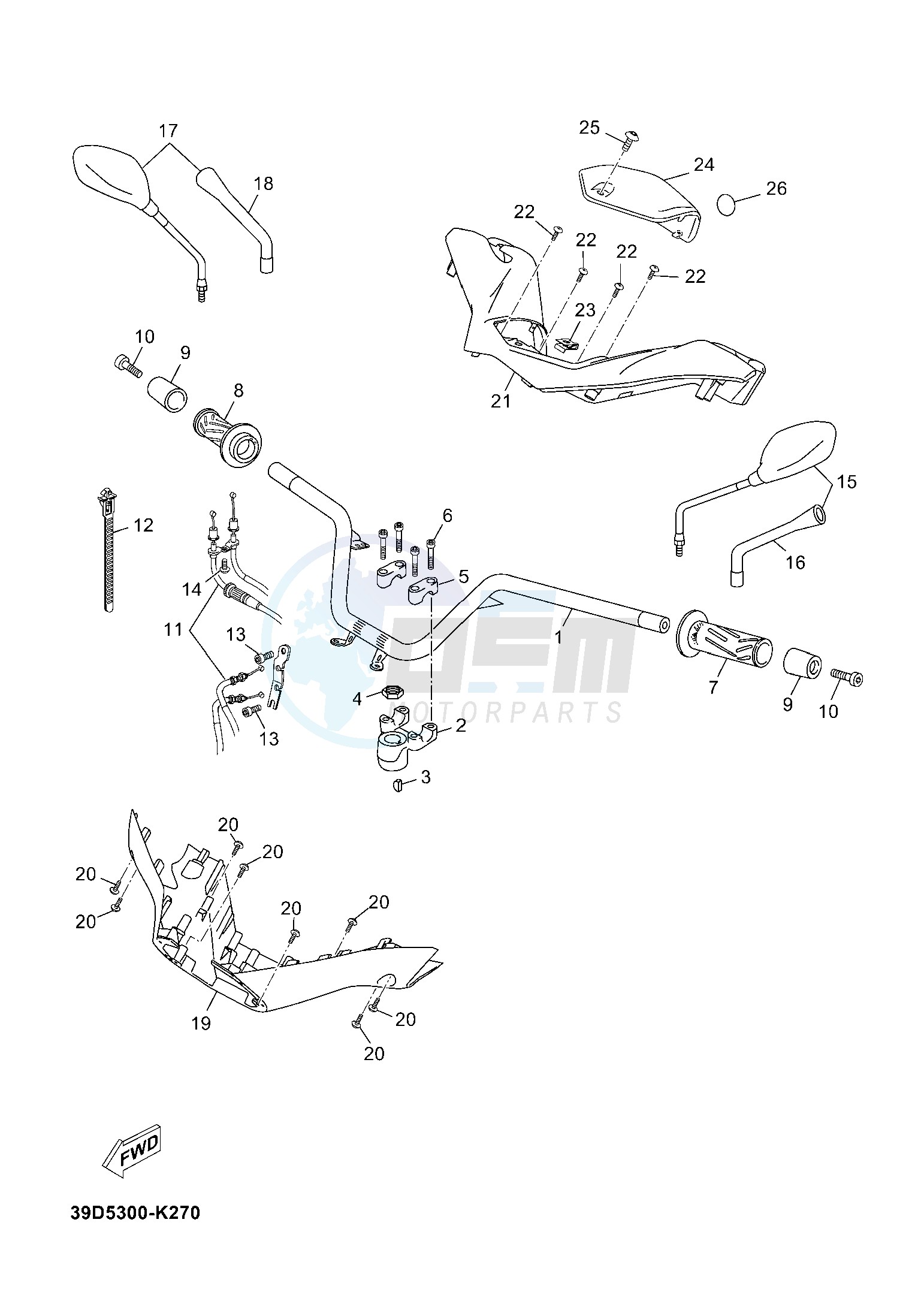 STEERING HANDLE & CABLE image