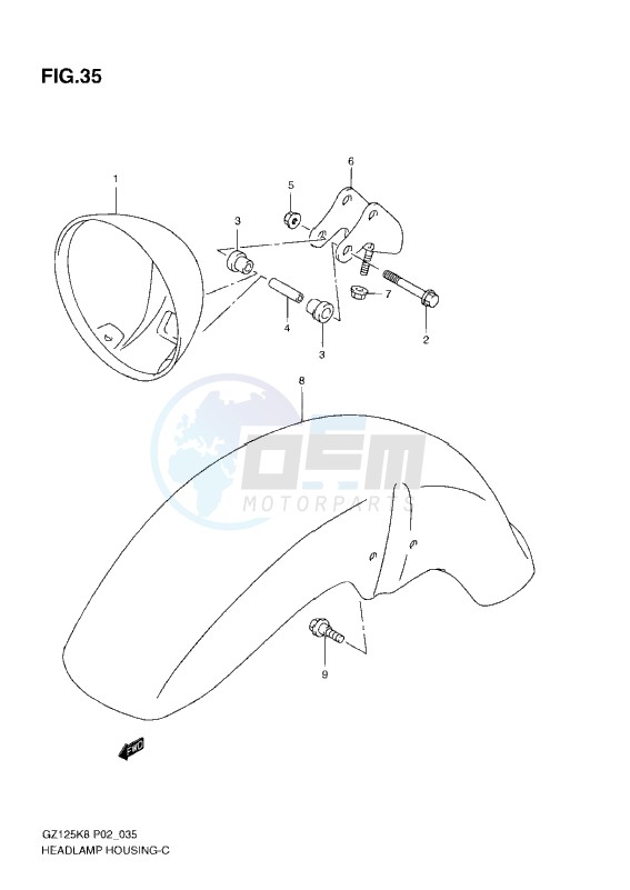 HEADLAMP HOUSING K9L0 image