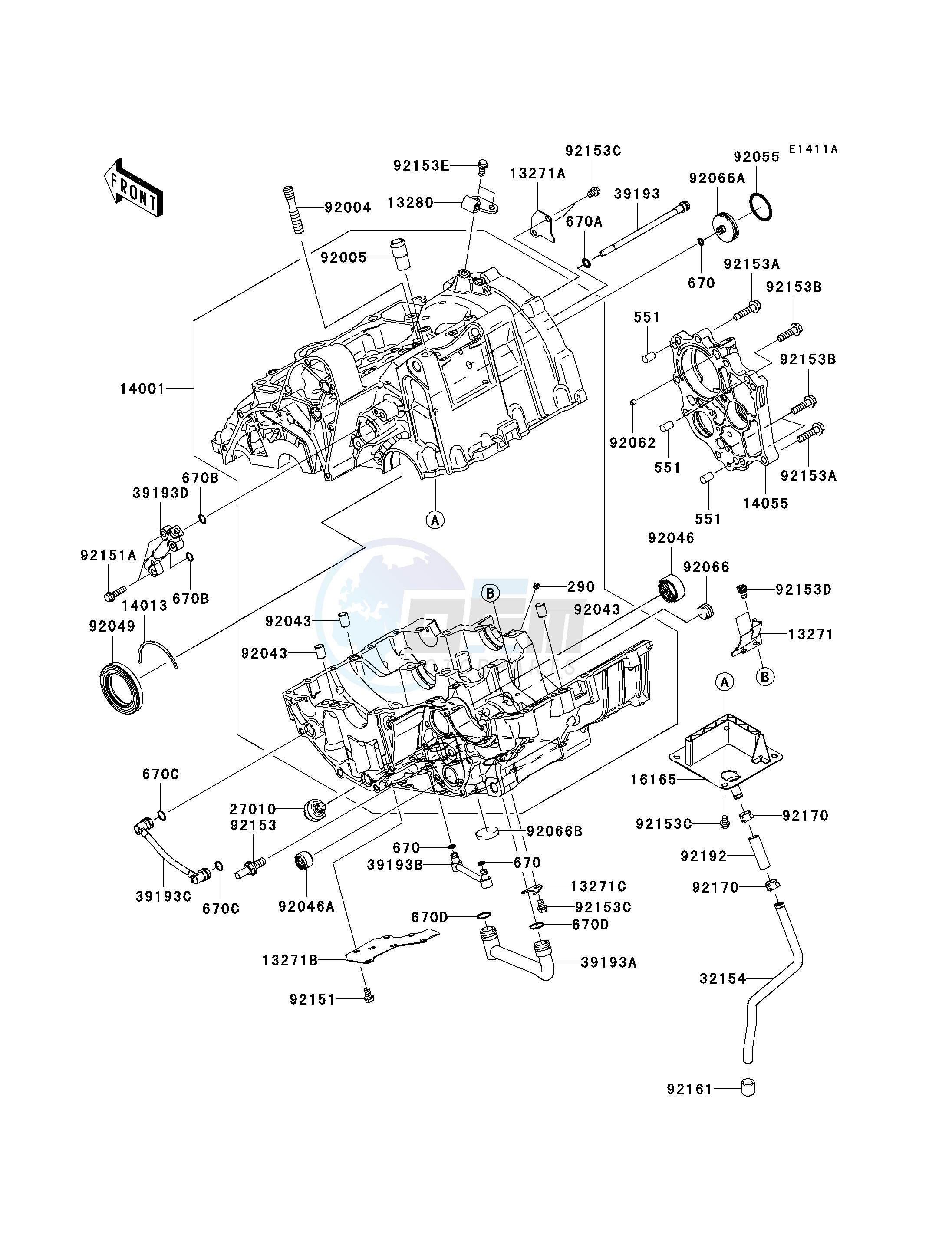 CRANKCASE -- ER650AE057324 - - - image