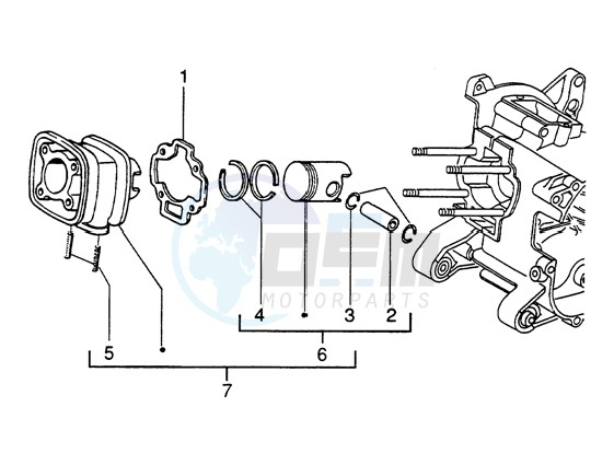 Cylinder-piston-wrist pin assy image