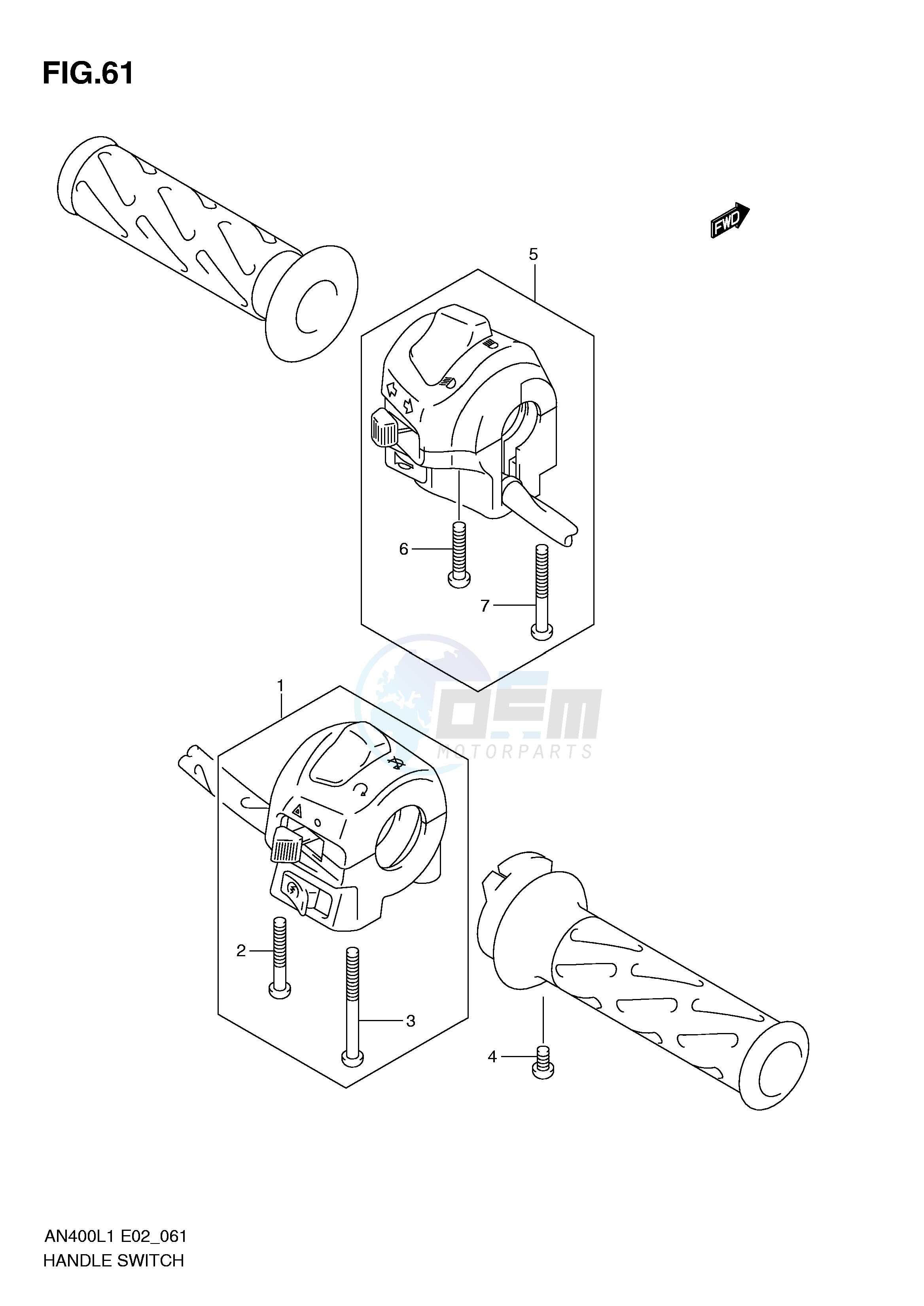 HANDLE SWITCH (AN400L1 E2) image
