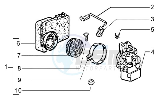 Carburettor - Air cleaner image