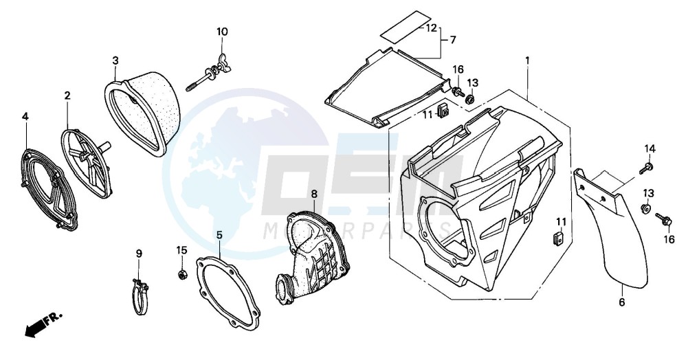 AIR CLEANER (CR125RP/RR/RS/RT/RV) image