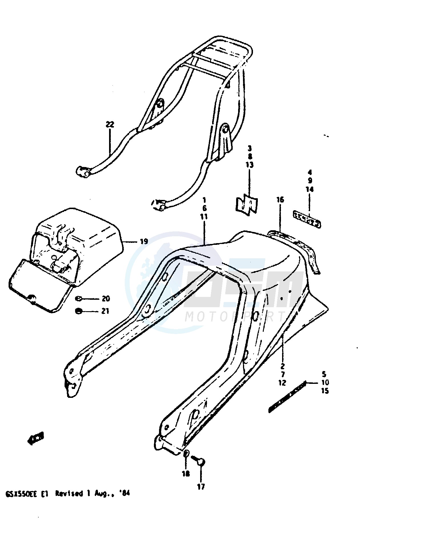 SEAT TAIL COVER (GSX550ESE EFE) blueprint