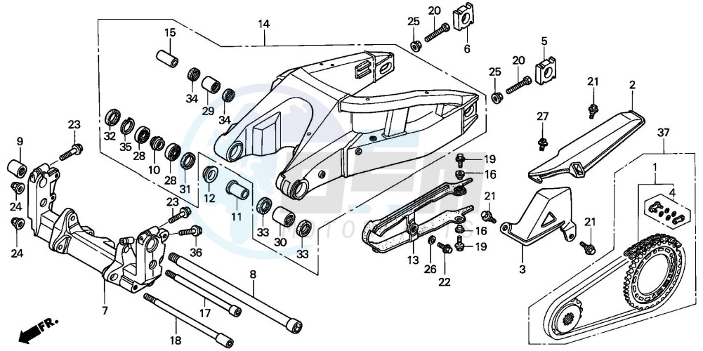 SWINGARM (CBR900RRY,1/RE1) image