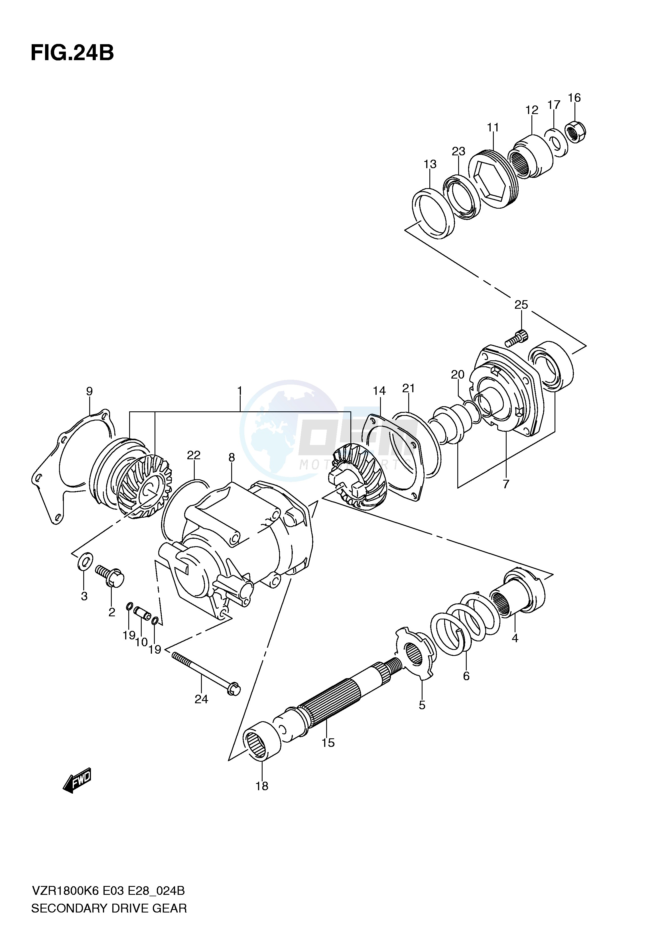 SECONDARY DRIVE GEAR (MODEL L0) blueprint
