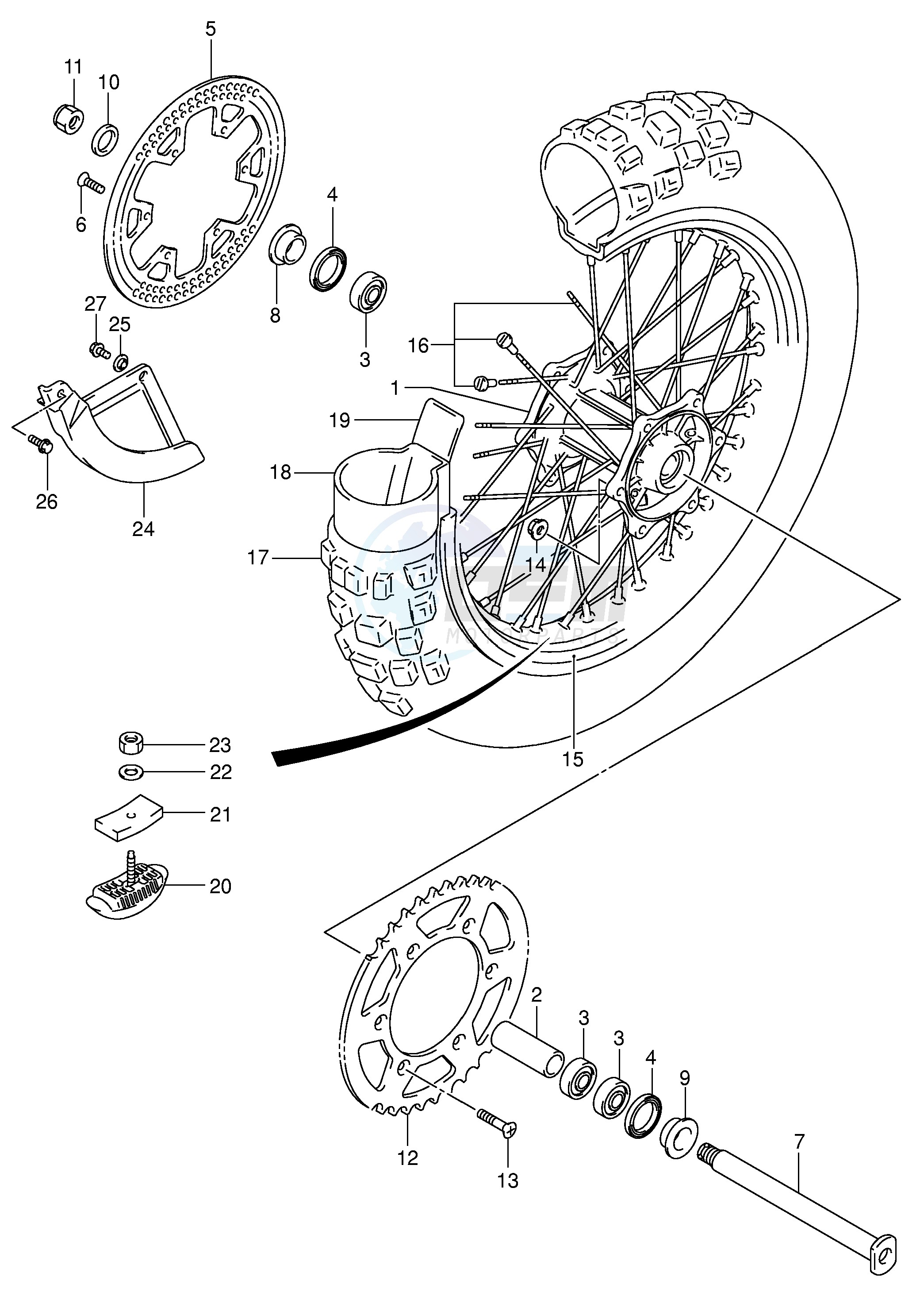 REAR WHEEL (MODEL K4) image