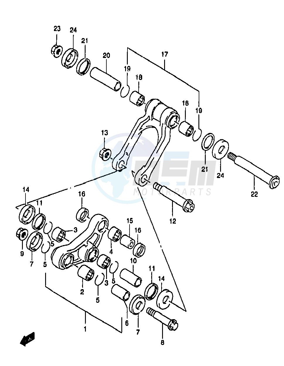 REAR CUSHION LEVER (MODEL T V) image