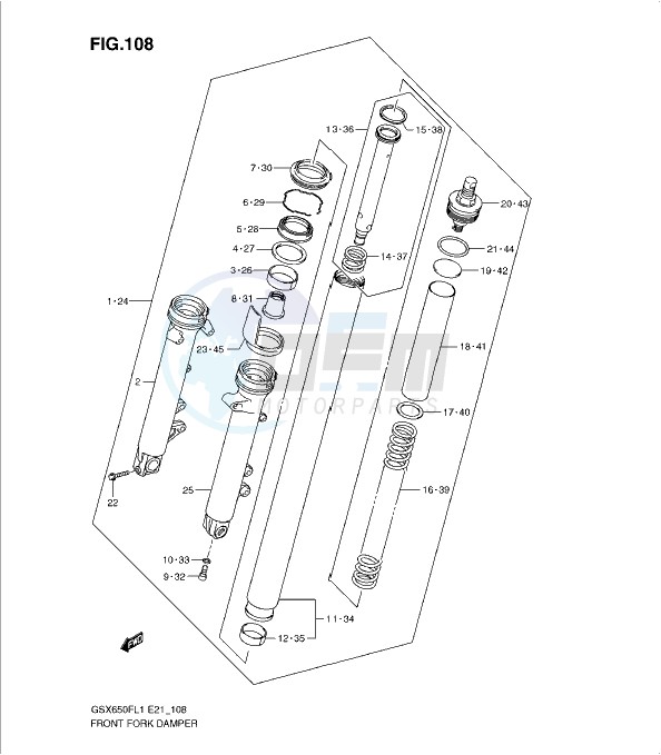 FRONT FORK DAMPER (GSX650FUL1 E24) image