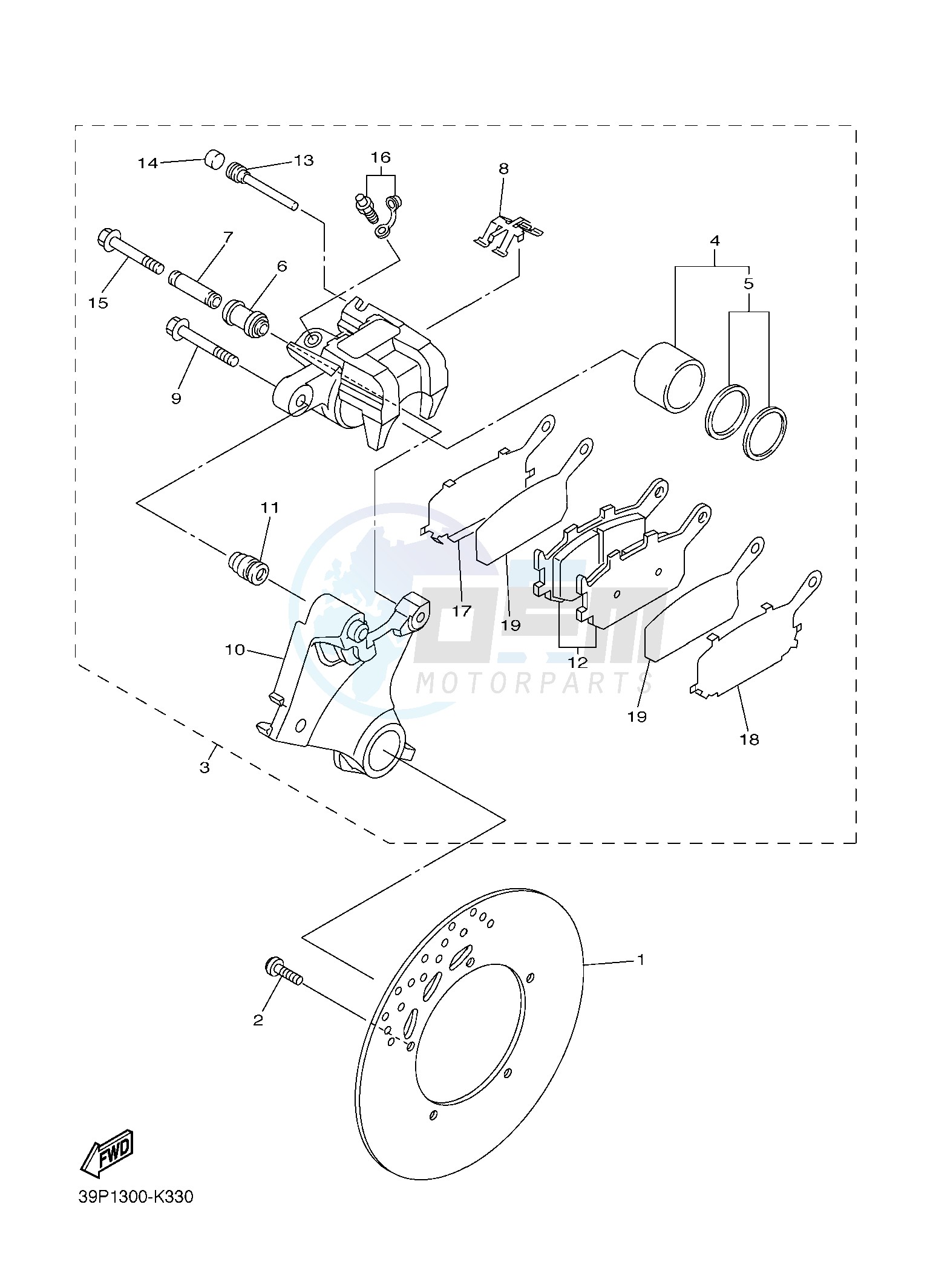 REAR BRAKE CALIPER image