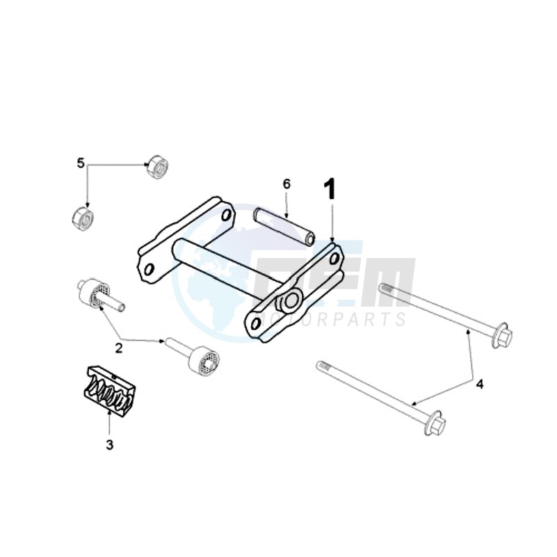 ENGINEMOUNT WITH SHORT MOUNT RUBBERS blueprint