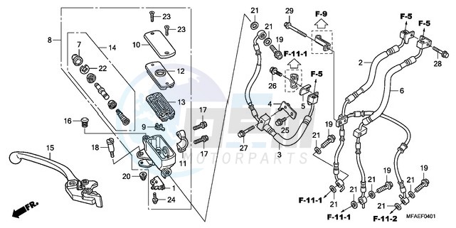 FR. BRAKE MASTER CYLINDER (CBF1000A/T/S) image