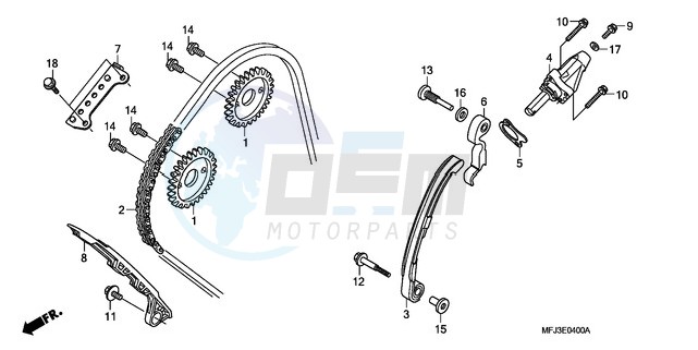 CAM CHAIN/TENSIONER blueprint